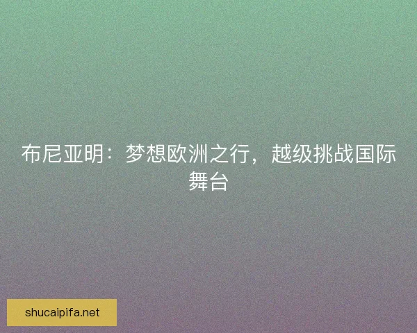 布尼亚明：梦想欧洲之行，越级挑战国际舞台